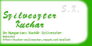 szilveszter kuchar business card